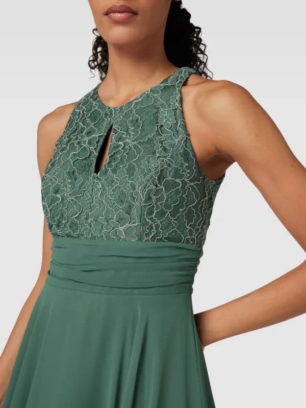 V.M. Cocktailkleid Mit Zierbesatz – Dunkelgrün 4
