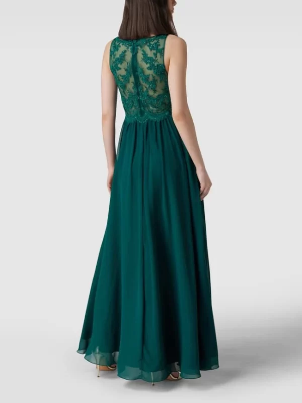 Laona Abendkleid Mit Ziersteinen Und Floralen Stickereien – Grün 6