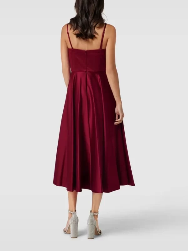 Jake*s Cocktail Cocktailkleid Mit Verstellbaren Trägern – Kirschrot 6