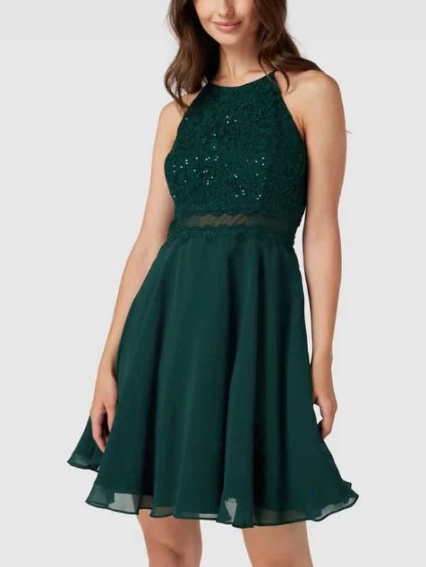 Jake*s Cocktail Cocktailkleid Mit Paillettenbesatz – Dunkelgrün 5