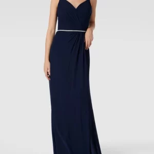 Luxuar Abendkleid Mit Ziersteinen – Dunkelblau 13