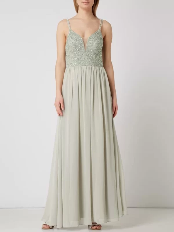 Mascara Abendkleid Mit Ziersteinen – Mint 1