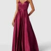 Jake*s Cocktail Abendkleid Mit Spaghettiträgern – Kirschrot 17