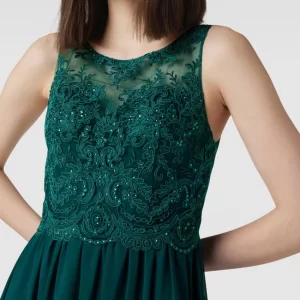 Laona Abendkleid Mit Ziersteinen Und Floralen Stickereien – Grün 11