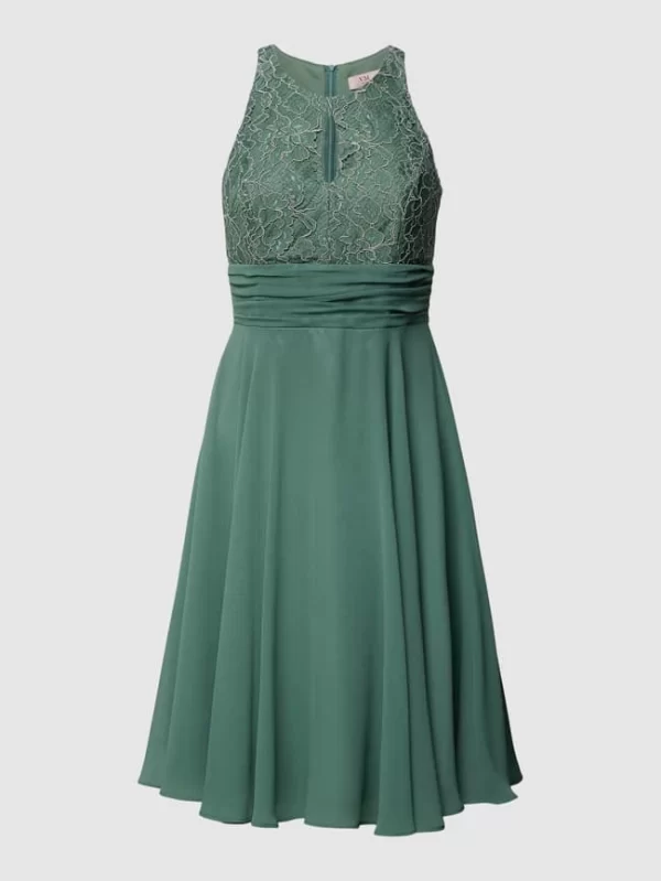 V.M. Cocktailkleid Mit Zierbesatz – Dunkelgrün 3