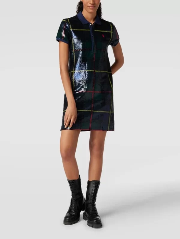 Polo Ralph Lauren Knielanges Kleid Mit Paillettenbesatz – Anthrazit 1