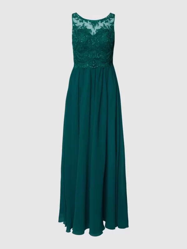 Laona Abendkleid Mit Ziersteinen Und Floralen Stickereien – Grün 3