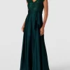 Christian Berg Cocktail Abendkleid Mit Taillenband – Dunkelgrün 17