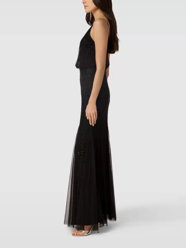 LACE & BEADS Abendkleid Mit Pailletten Und Ziersteinen – Schwarz 5
