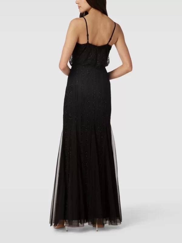 LACE & BEADS Abendkleid Mit Pailletten Und Ziersteinen – Schwarz 6