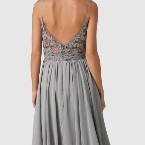 Luxuar Cocktailkleid Mit Zierbesatz – Silber 15