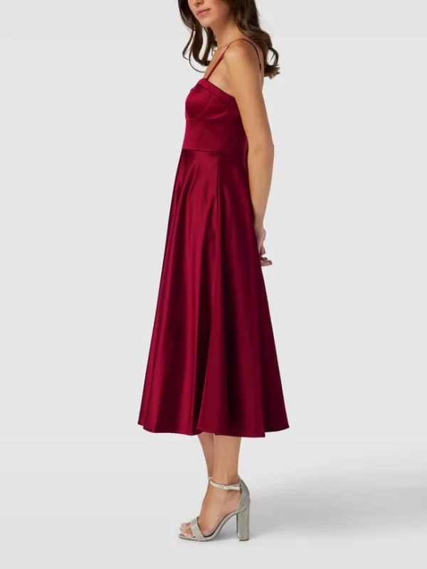Jake*s Cocktail Cocktailkleid Mit Verstellbaren Trägern – Kirschrot 5