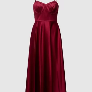 Jake*s Cocktail Cocktailkleid Mit Verstellbaren Trägern – Kirschrot 9
