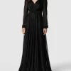 TROYDEN COLLECTION Abendkleid In Wickel-Optik – Schwarz 17