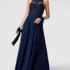 Mascara Abendkleid Mit Floralen Stickereien – Dunkelblau 19