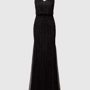 LACE & BEADS Abendkleid Mit Pailletten Und Ziersteinen – Schwarz 9