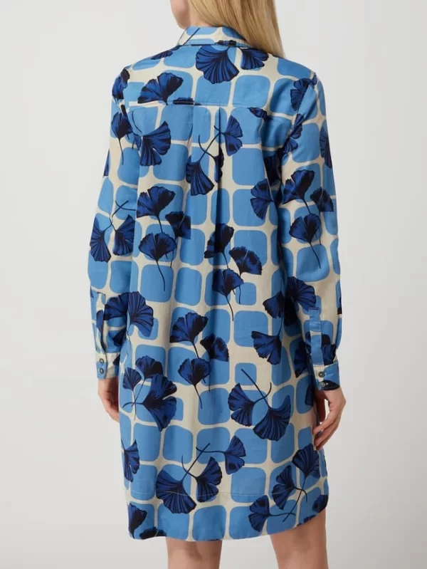0039 Italy Blusenkleid Aus Baumwolle – Bleu 7